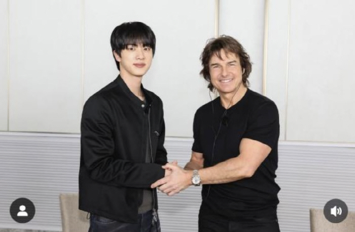 BTS Jin and Tom Cruise Share Iconic Handshake