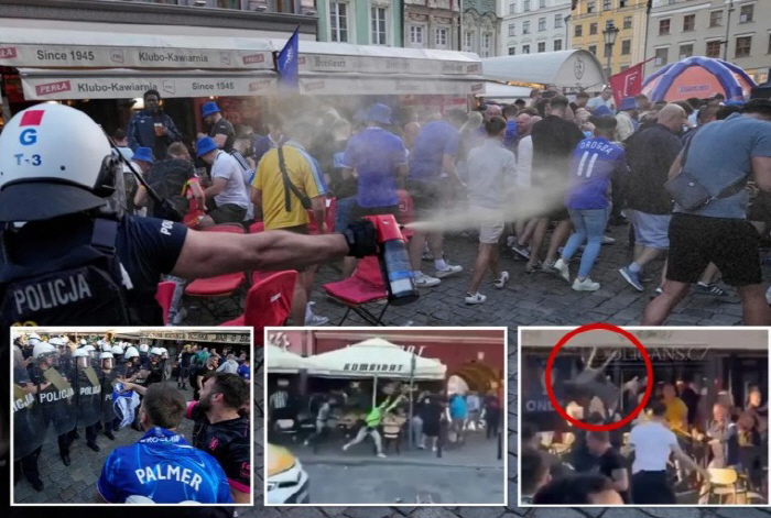 Oh my god! Shocking brawl in town even before the game starts, firing tear gas at Chelsea fans...Antony Resurrects Rent, Target One