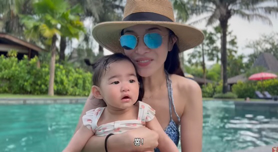 U.S. national Kim Yun-ji, early education of daughter English in Bali..Even a professional babysitter