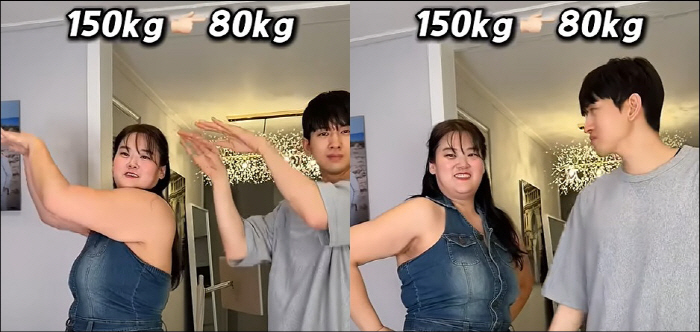 Mina's sister-in-law's exposure after losing 70kg...bold backless fashion