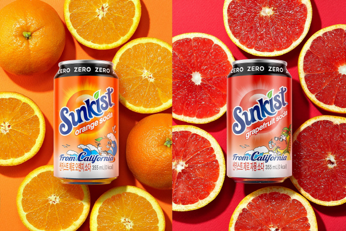 Kwangdong Pharmaceutical presents two types of Sunkist Asabi Zero Sparkling and Zero Soda