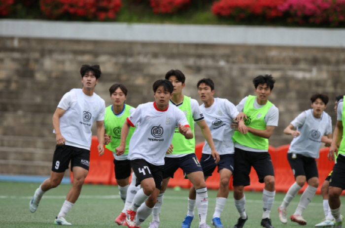 Korea University Football Holds 2nd warm-up match for U21→U22 Reserve Standing Army