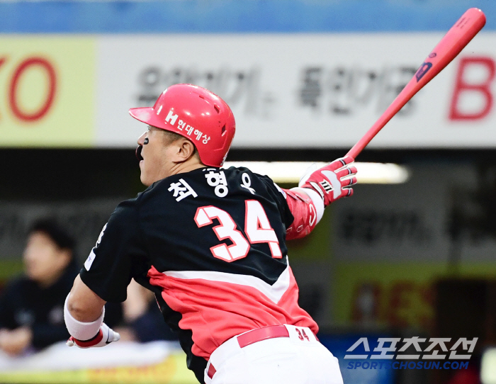 For the first time over 40 years old! Choi Hyung-woo, a .400 hitter, is thrilled to be the first monthly MVP in 8 years...Oldest award ever  Most Honored in total