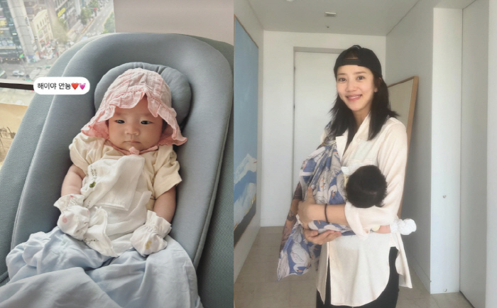 Son Dambi shed tears over her 60-day daughter's single-handed parenting. Today, my father is with me