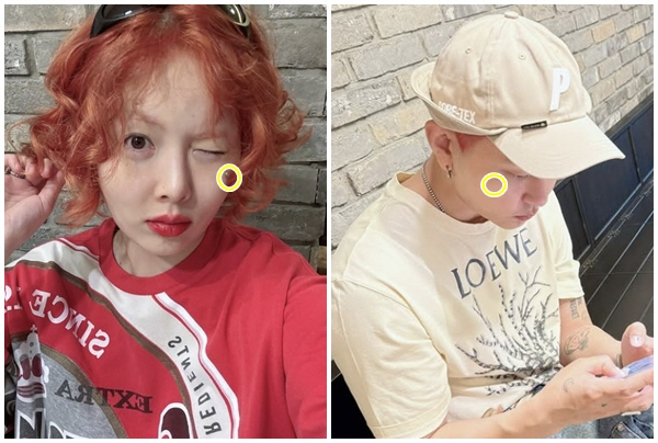 Hyuna, I removed my whole body tattoo...This time, ♥ couple piercings following Yong Junhyung 