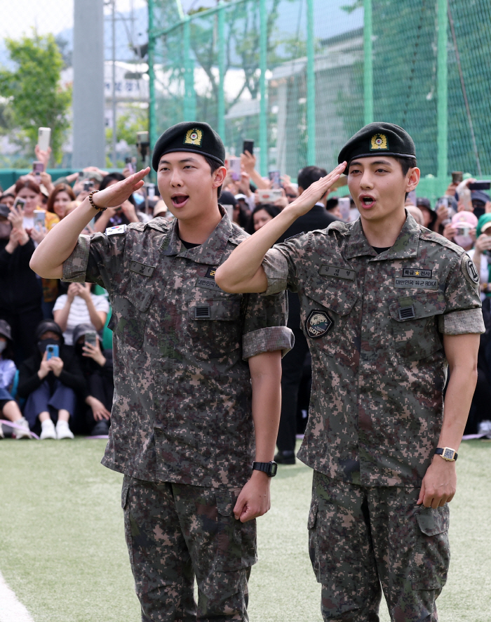 BTS RM and V Officially Discharged from Military, Group Reunion Nears