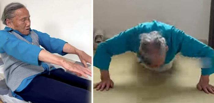 A 92-year-old grandmother does 200 push-ups every day and 100 upper-body exercises, what is her health secret?