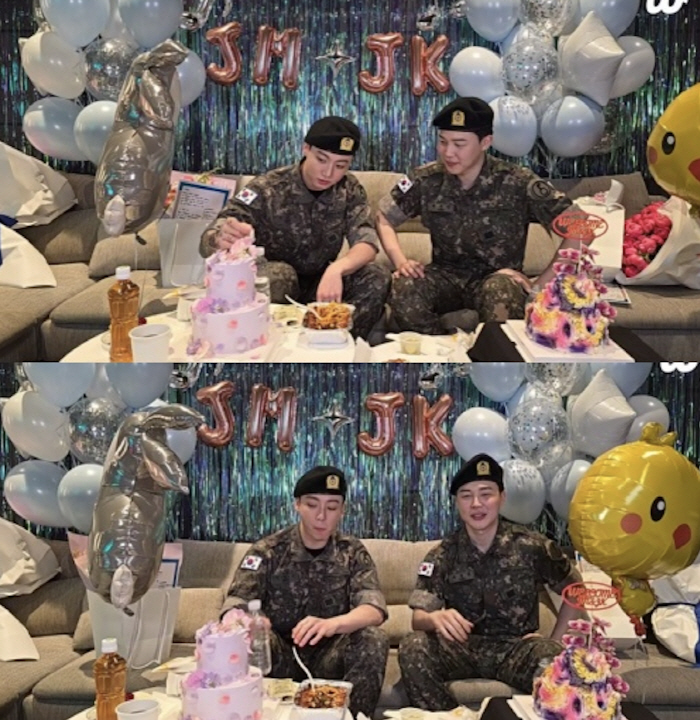 ARMY's birthday...BTS Jungkook and Jimin, who endured each other, can't believe they're discharged from the military, making a quick comeback