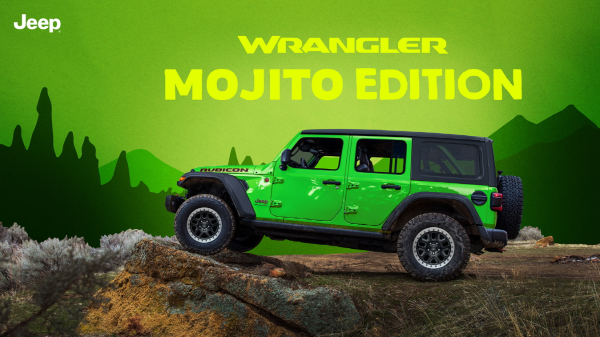 Jeep released the 'Color Wrangler Mojito' edition directly in summer..83.4 million won