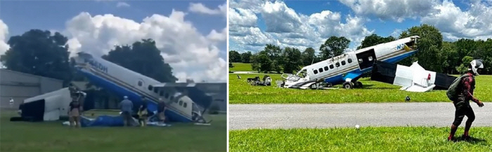 The light aircraft crashed shortly after takeoff, and all passengers miraculously survived...The pilot saved it