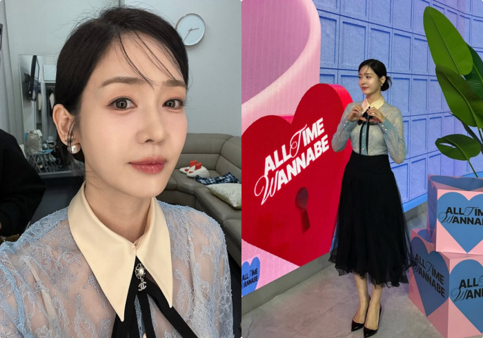 Sung Yu-ri, ♥ Ahn Sung-hyun's first update after his bail release..A bright smile  a hand heart. Eyes