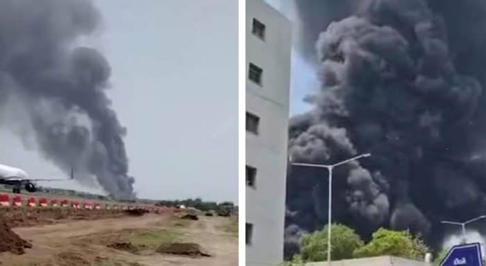 India plane with 242 people crashed shortly after takeoff...The aircraft is Boeing 787