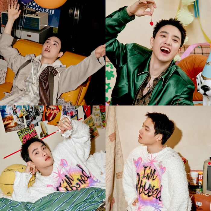Positive  free energy..Do Kyungsoo reveals his first full-length bliss concept photo