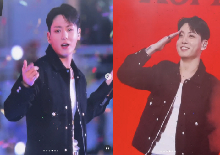 'I missed you' Jungkook, take off your uniform and salute ARMY → 'Crying' on the first stage