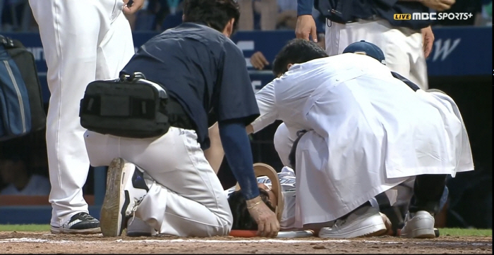 Thankfully, Choi Jung-won, who collapsed after being hit by a headshot, has no problem with the examination results. Simple concussion 