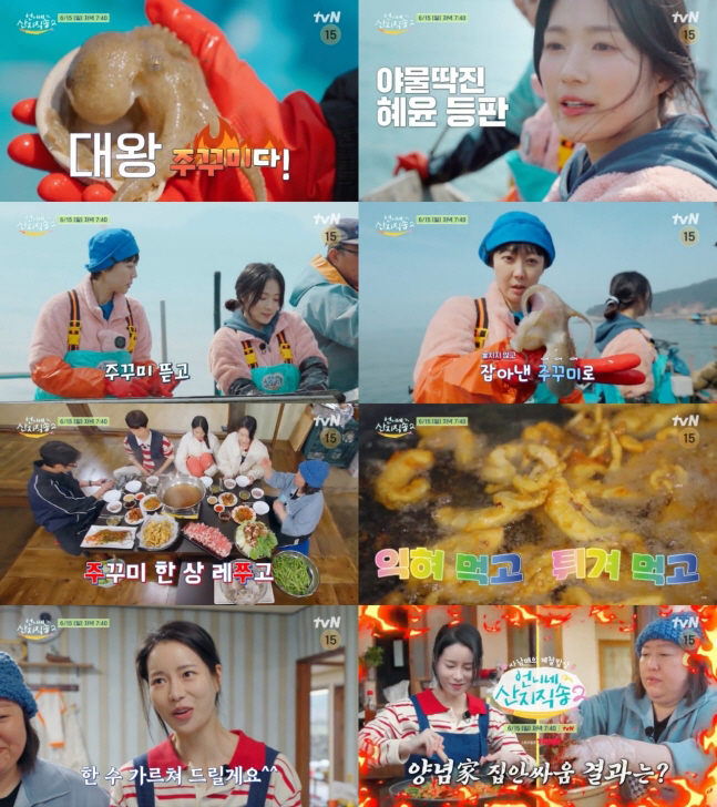 'It's going to be a Scout'...Kim Hye-yoon and Yeom Jung-ah were also surprised by their webfoot octopus fishing skills ('Sister's direct delivery to the mountain area2)