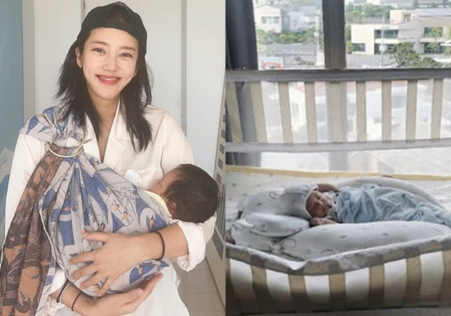 Son Dam-bi, a precious daughter in her 40s...The baby bed is luxurious. My angel