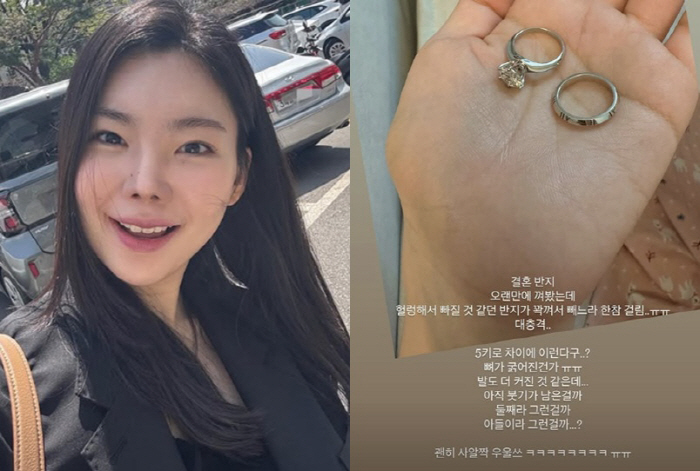 Yoon Nam-ki ♥ Lee Da-eun, even though she lost 21kg after giving birth, her wedding ring doesn't fit..It's as if the bones are thick