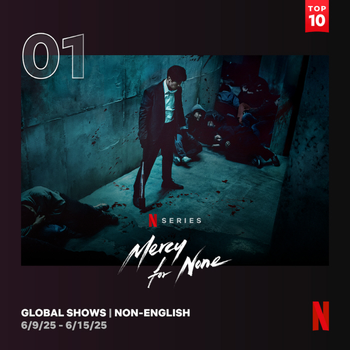 Revenge Noir ‘Mercy for None’ Rises to No.1 Worldwide on Netflix”