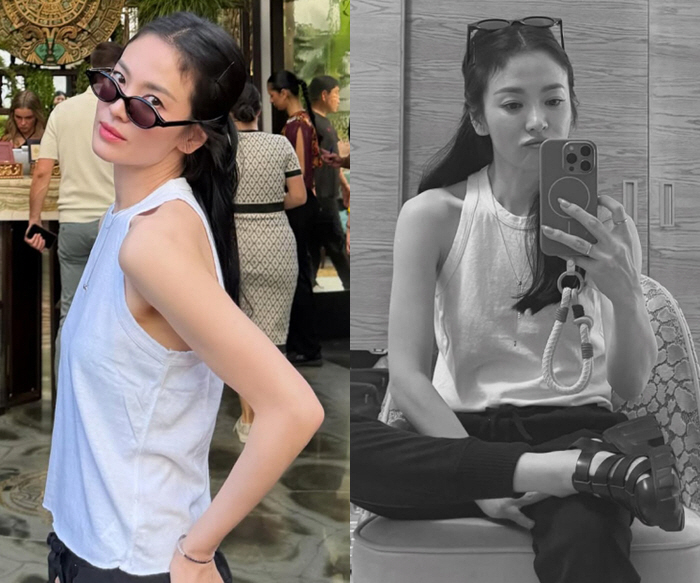 Song Hye-kyo's long hair style changed a lot from her comeback short cut