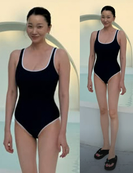 173cm·54kg Jang Yoon-joo, Uncorrected Swimsuit Shot All Kill...'Is this your 44-year-old physique?'
