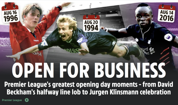 Even if you want to forget the worst coach in Korean history, Klinsmann's diving ceremony appears again, selecting the best moment for the EPL opening game