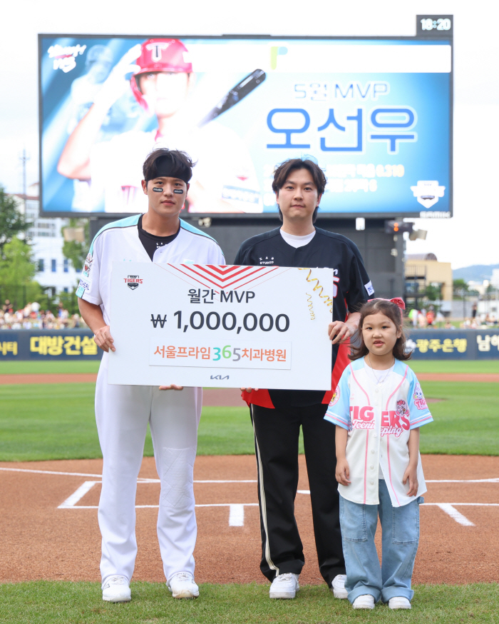 KIA Choi Hyung-woo's 2,500-hit award ceremony...Oh Sun-woo and Jung Hae-young's teams were selected as MVP in May