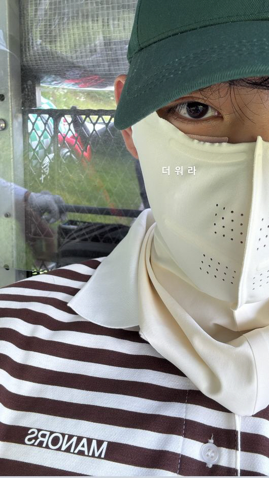  As soon as you're discharged from the military, you go to the golf course? BTS V's loyalty full swing  fans' heart flutters with one shot