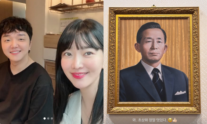 Conservative YouTuber ♥ Bae Seul-gi admires Park Chung-hee's portrait. It's really cool
