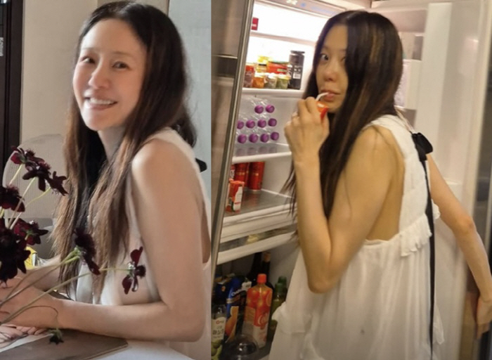 Ko Hyun-jung, how can you be this pretty at home..Home appliance CF visual in front of refrigerator