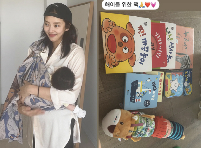 Lee Gyu-hyuk ♥ Son Dambi, daughter is 2 months old, and you're going to hear Youngjae's voice. Book gifts are pouring out already