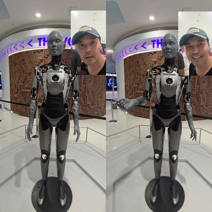 Jun Hyun-moo Charms AI Robot with Witty Self-Love in Dubai