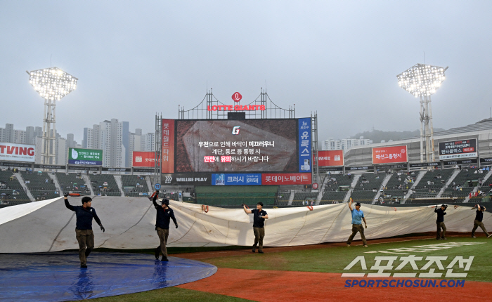 Park Se-woong's return to the first team, and it's a rainy season all day → Heavy rain that poured down an hour ago! Busan Lotte Samsung match was eventually canceled...Gyeongbuk High School's senior and junior competition is expected 