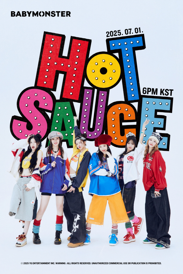 BABYMONSTER Unveils Colorful ‘HOT SAUCE’ Poster Ahead of Summer Comeback