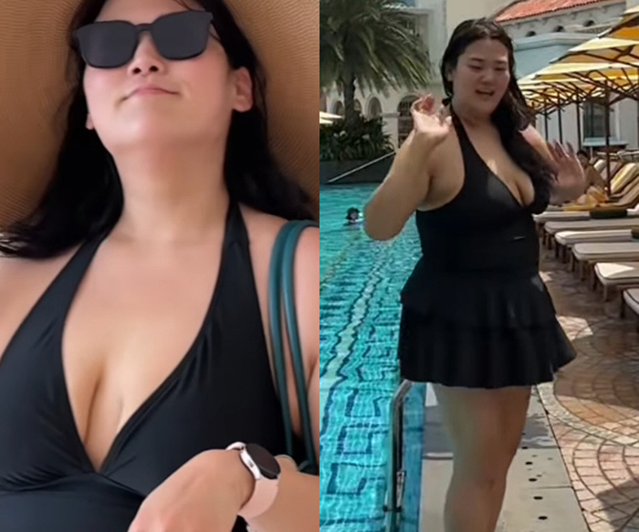 Mina's sister-in-law lost 72kg and tried bikini after digesting her swimsuit