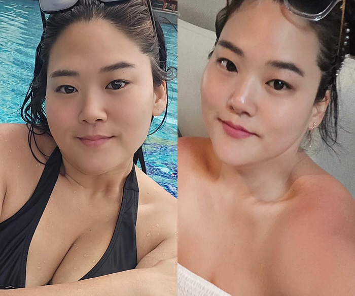 Mina's sister-in-law lost 72kg and tried bikini after digesting her swimsuit