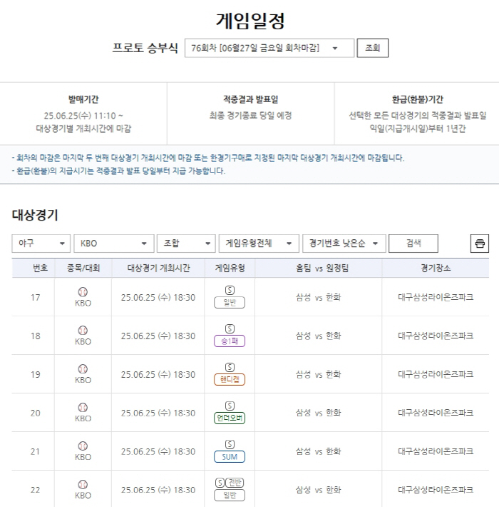 Exploding batting line vs strong pitching staff...The 76th round of the Proto match between Samsung and Hanwha is nearing the end of the grand match