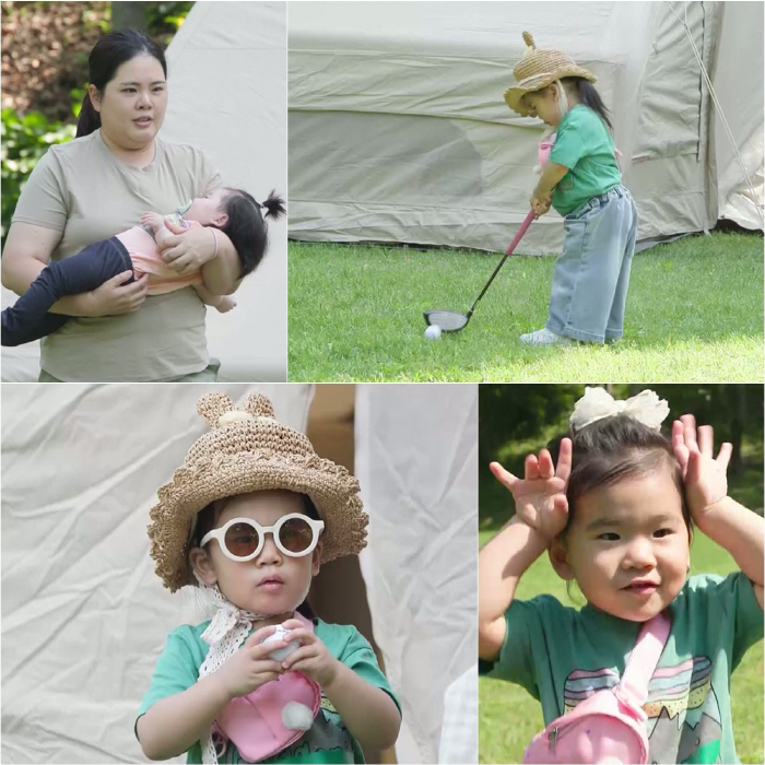 The golf empress is different...Park In-bee presents custom golf clubs to her 25-month-old daughter (Sudol)