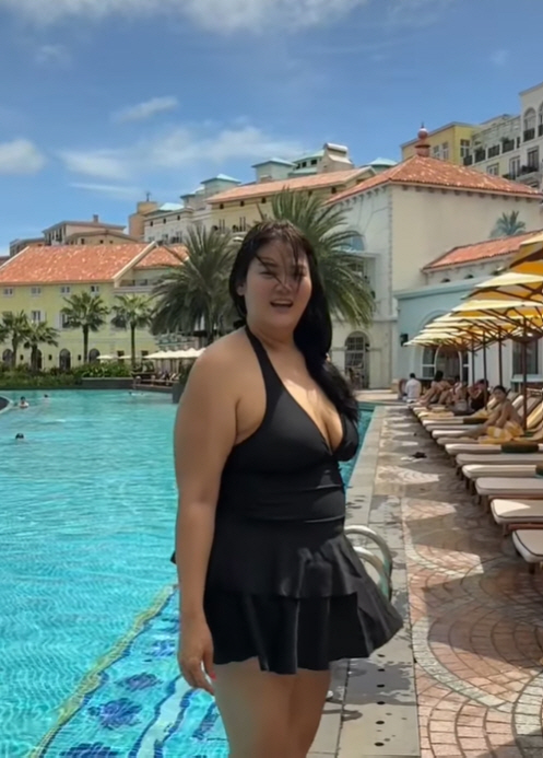 Mina's sister-in-law Suzy wore a 78kg swimsuit...10kg increase notice 