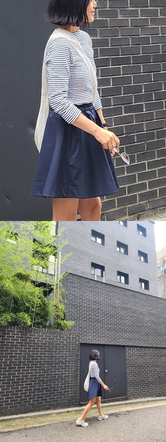 Han Hye-yeon, who lost 14kg, took a full-body glass selfie on the road..I'm so confident that I'm on a diet