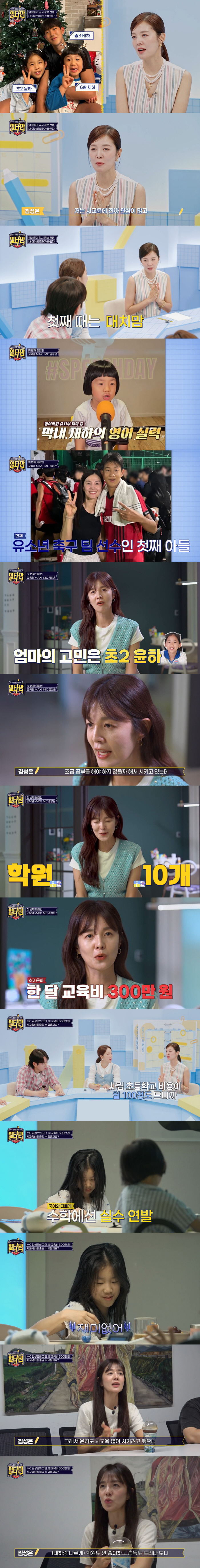 Kim Sung-eun has 10 elementary school second daughter academies