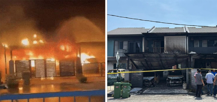 Oh! This is not the address.Loan sharks who demanded repayment of debt set fire to the wrong house