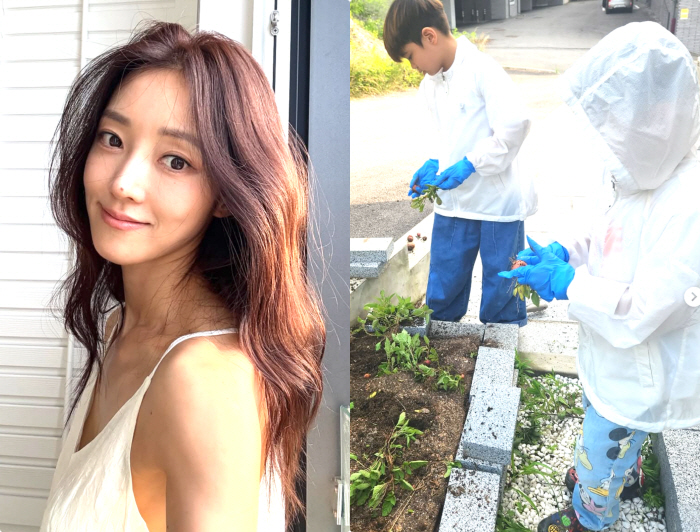 Seo White, ♥ Lim Chang Jung-pyo's mini garden will be unveiled..Steamed potatoes harvested by the kids. Happy weekend