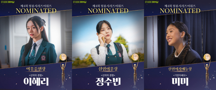 STUDIO XU made it through...Lee Hye-ri, Jung Soo-bin, and Mimi became nominees for the Blue Dragon Series Awards side by side