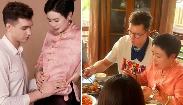 A 50-year-old woman married to her son's friend. We're pregnant