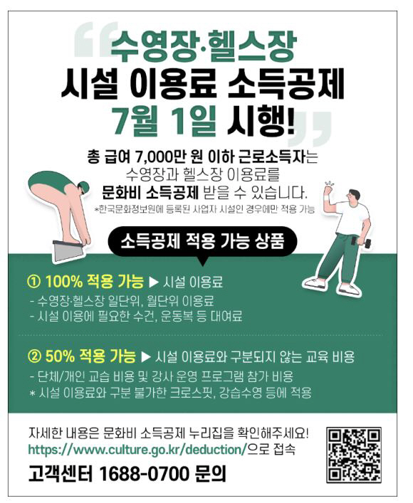 Fitness Center X Swimming Pool Fees Cultural Fees Apply for Income Tax Credit! From July 1, more than 1,000 sports facilities nationwide will also receive income deductions for cultural expenses 