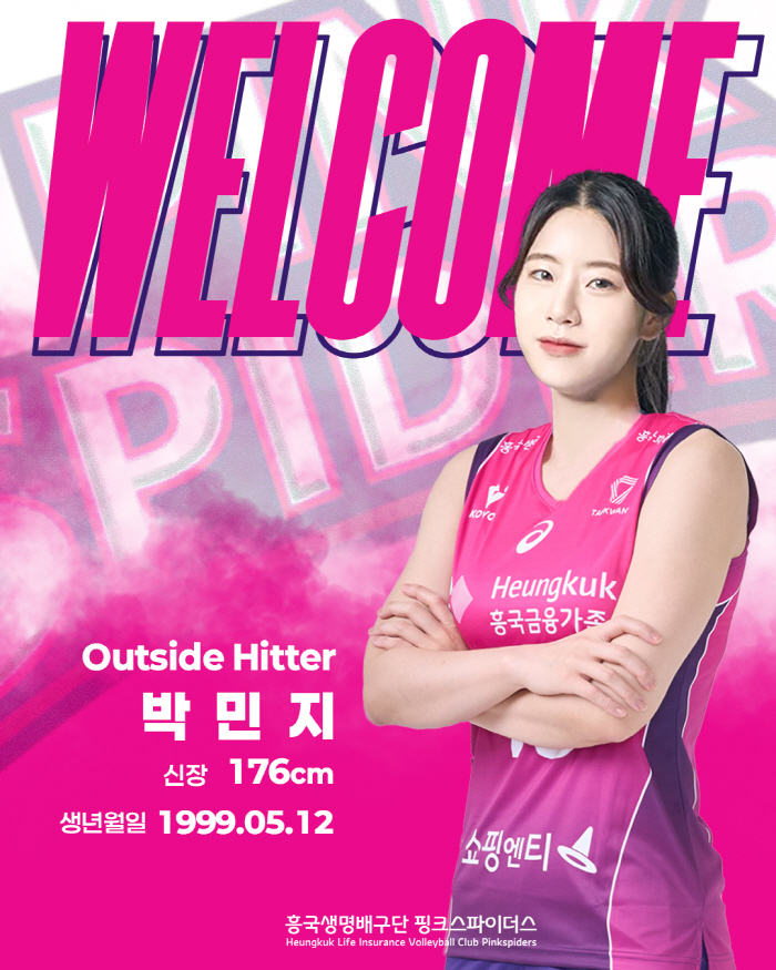 Heungkuk Life Insurance Reinforces Outside Heater...He recruited Park Min-ji from GS→IBK and had both attack power and practical experience 