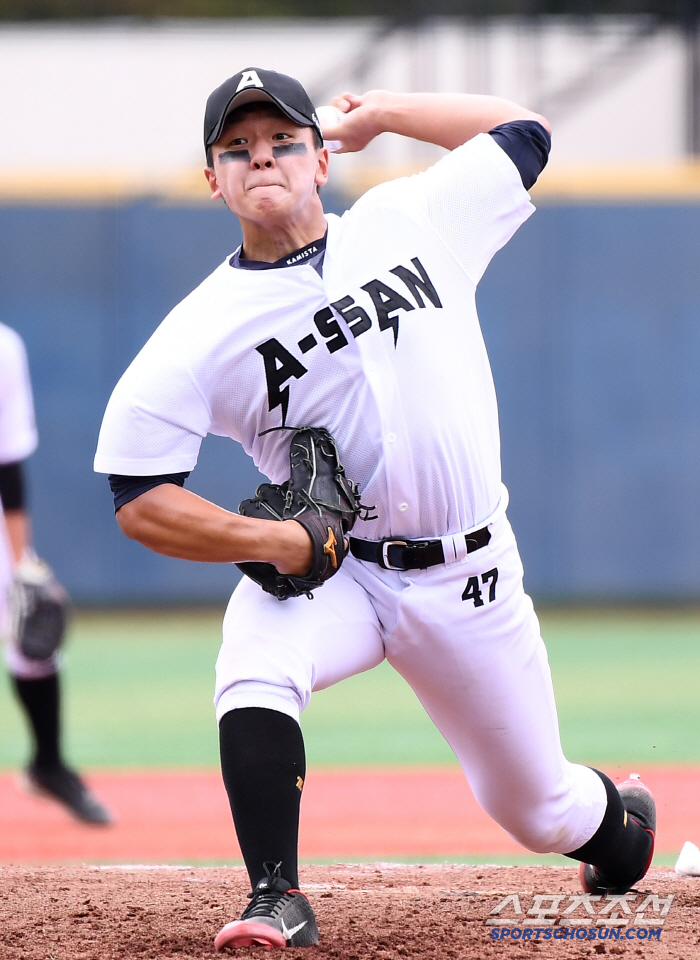  Asan BC starter Choi Yoo-chan's powerful pitch