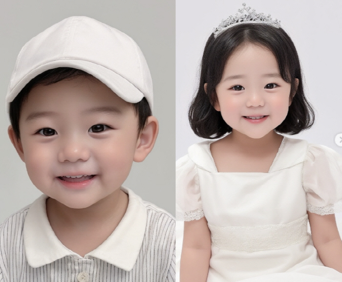 Kim Ji-hye, you know how cute she is with her expected face made of AI, twin brother and sister in her stomach?