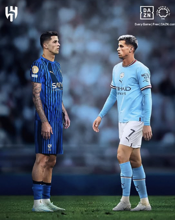 Why did you do that to me, director Pep? The winner of the Cancelo Derby is Cancelo...Al Hilal beats Manchester City 01→43 and reaches the quarterfinals of the Club World Cup
